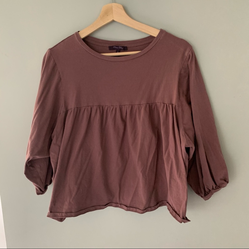 Maroon Flowy Crop Top